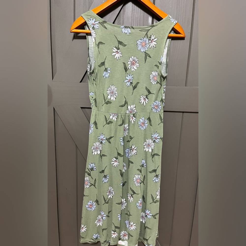 Old Navy XS Green Floral Dress - Picture 3 of 4